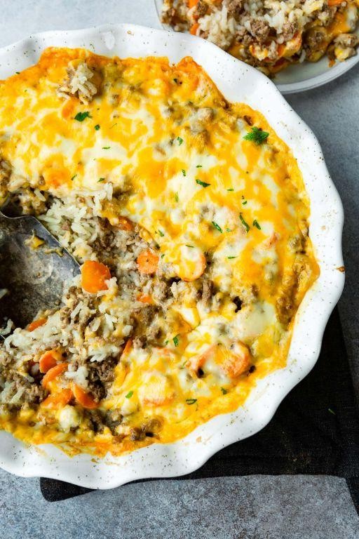 Cheesy Beef and Rice Casserole