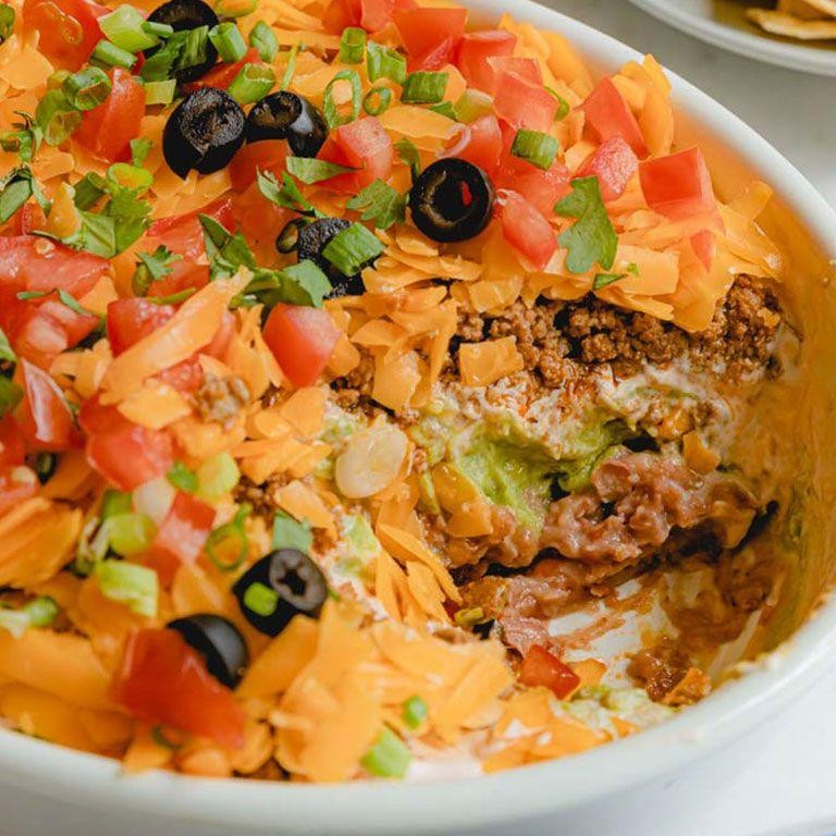 Cheesy Ground Turkey Taco Dip