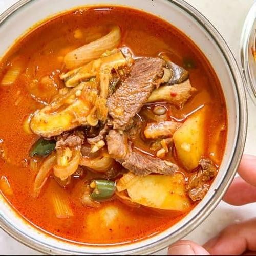 Cheesy Sundubu-Jjigae with Gochujang