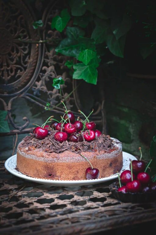 Cherry Almond Sourdough Cake