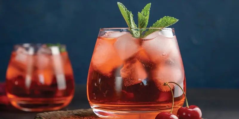 Cherry Bourbon Fizz