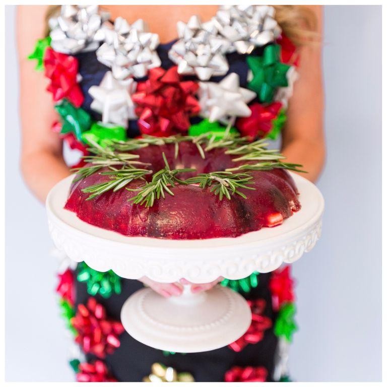 Cherry Vanilla Gelatin Mold
