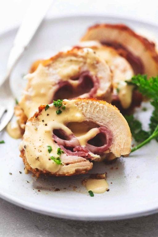 Chicken Cordon Bleu with Creamy Dijon Sauce