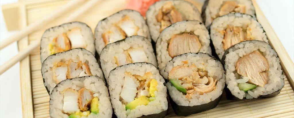 Chicken and Brown Rice Sushi Rolls