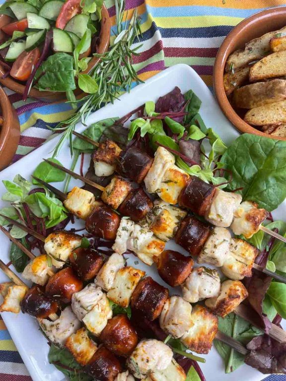Chicken and Chorizo Skewer Pintxos