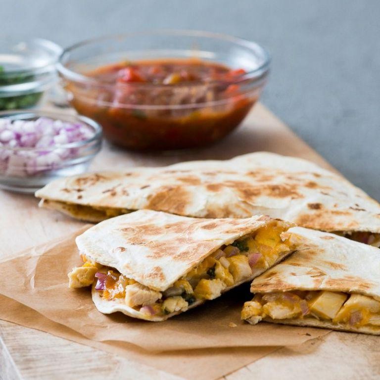 Chicken and Onion Quesadillas