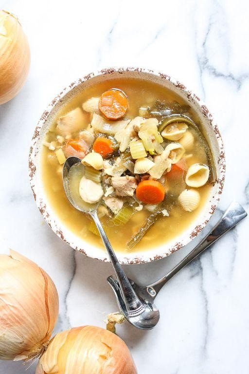 Chicken and Onion Soup with Herbs
