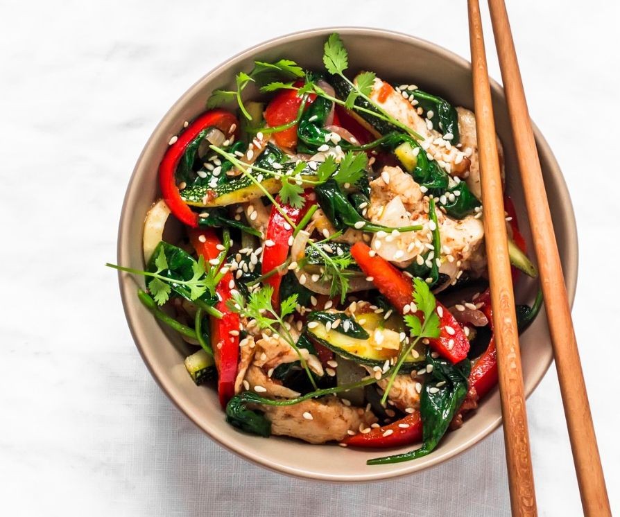 Chicken and Spinach Stir-Fry