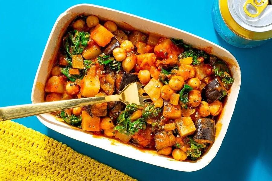 Chickpea and Eggplant Tagine with Apricots