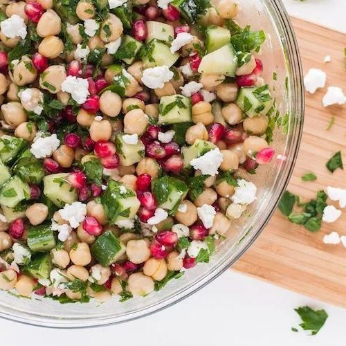 Chickpea and Pomegranate Tabbouleh