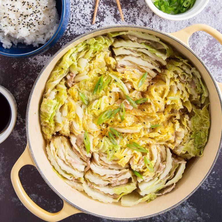 Chinese Cabbage and Pork Belly Stew