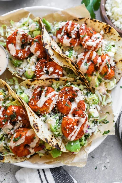 Chipotle Lime Sizzling Chicken and Shrimp Tacos