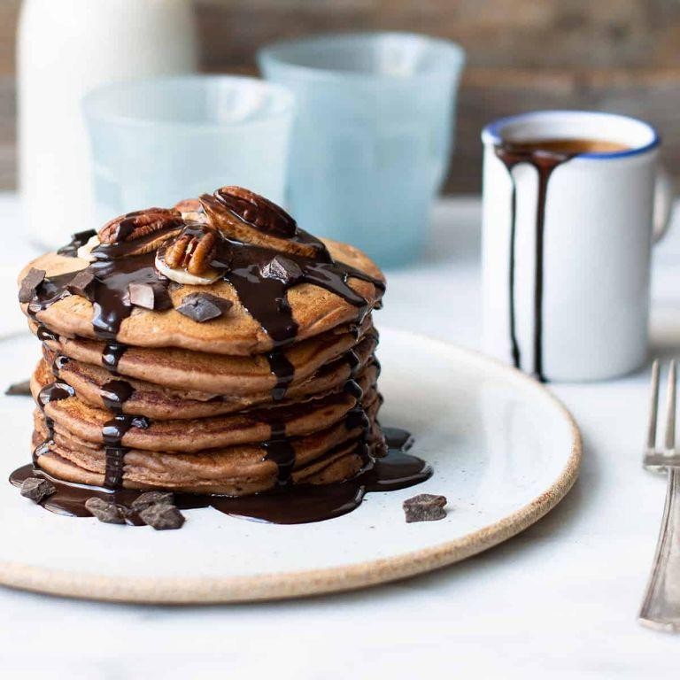 Chocolate Banana Pancakes
