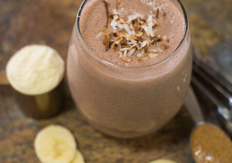Chocolate Coconut Protein Smoothie