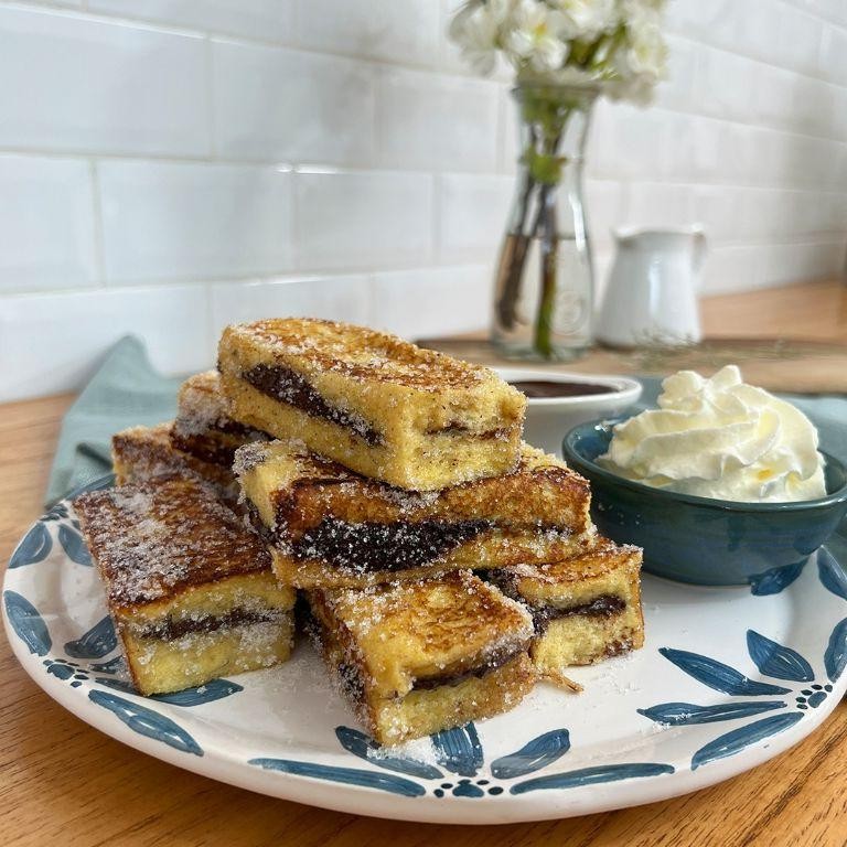 Chocolate Hazelnut Stuffed French Toast