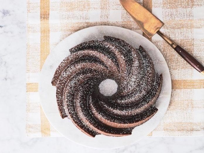 Chocolate Marzipan Bundt Cake