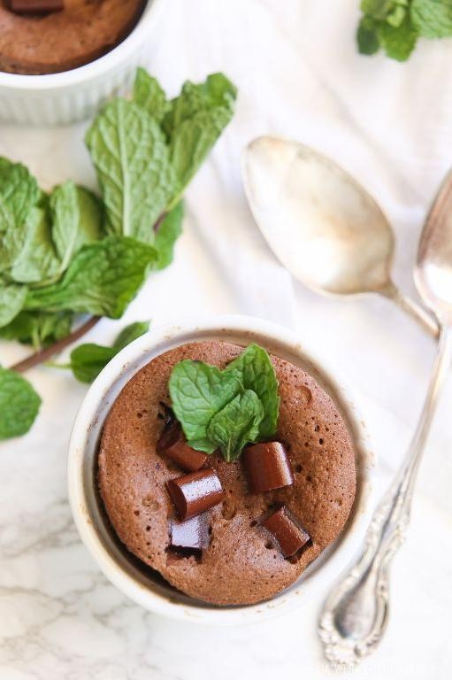 Chocolate Mint Mug Cake for One