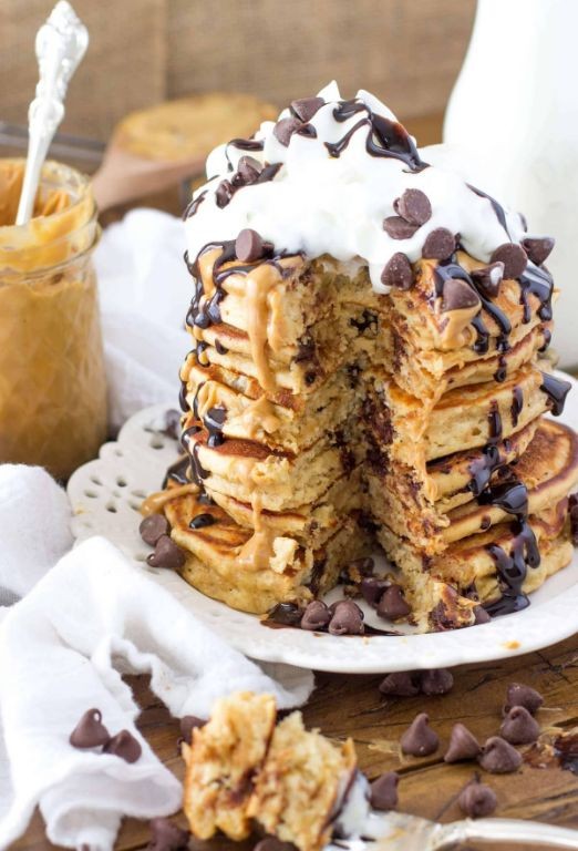 Chocolate Peanut Butter Pancakes
