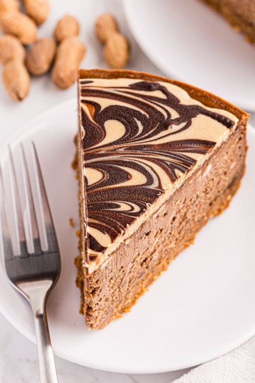 Chocolate Peanut Butter Swirl Cheesecake
