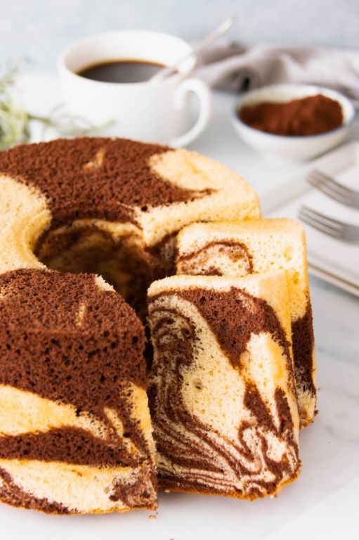 Chocolate Swirl Chiffon Cake
