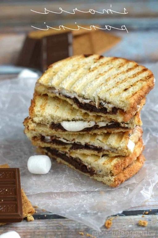 Chocolate and Marshmallow Dessert Panini