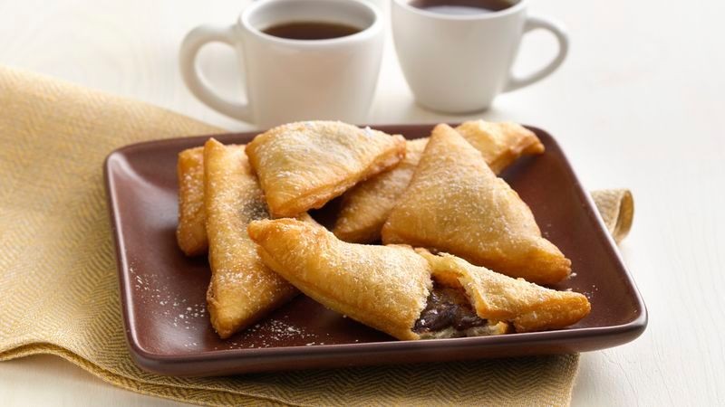 Chocolate-Filled Sopaipillas with Caramel Sauce