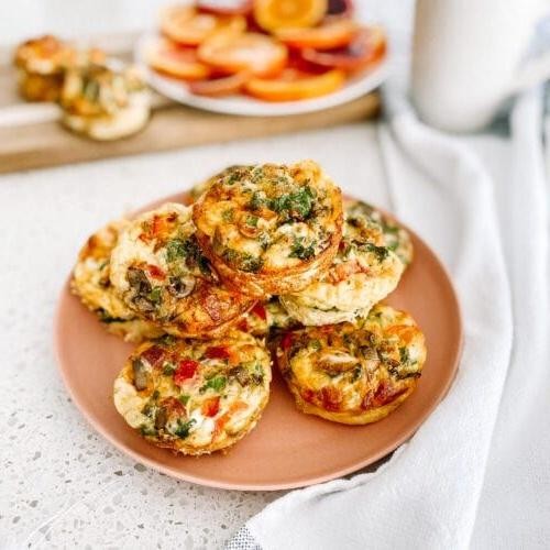 Chorizo and Monterey Jack Egg White Bites