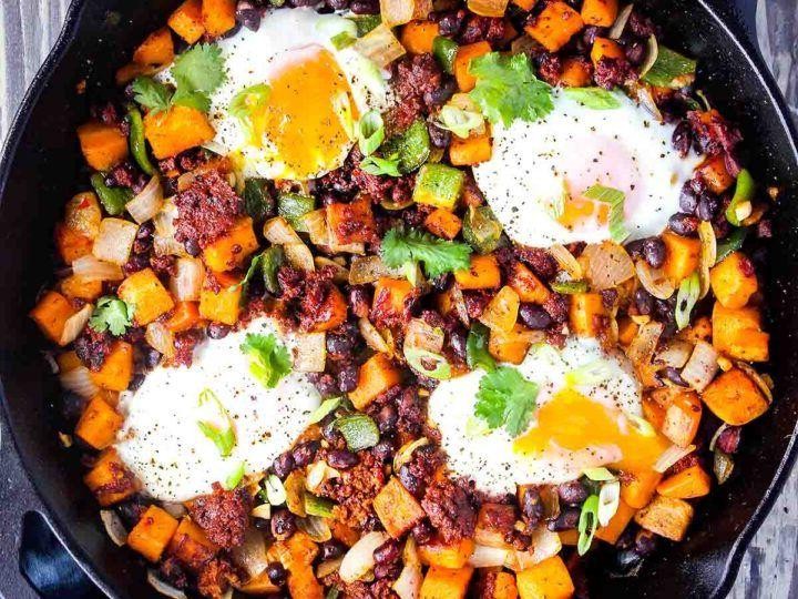 Chorizo and Sweet Potato Skillet