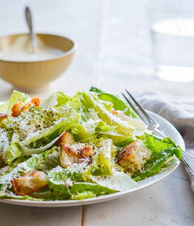 Classic Creamy Caesar Salad with Homemade Dressing