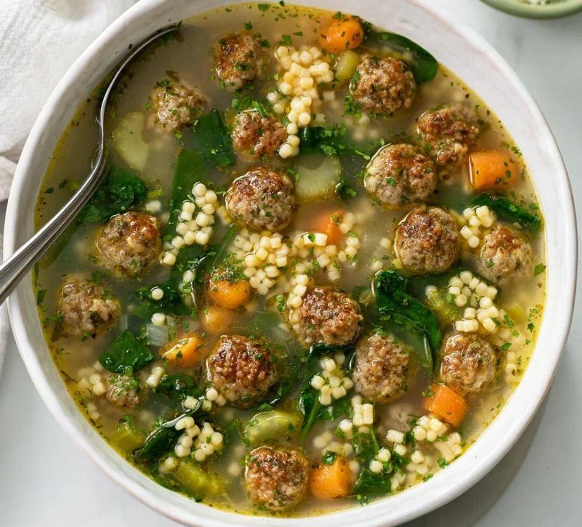 Classic Italian Meatball Soup