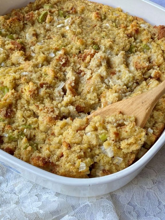 Classic Southern Cornbread Dressing with Sage