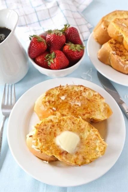 Coconut Crusted French Toast Individual Portion