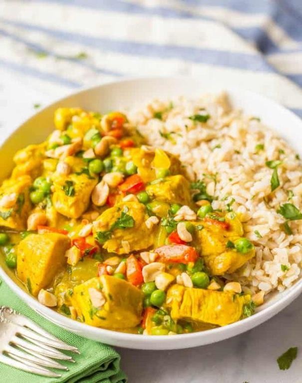 Coconut Curry Chicken with Brown Rice