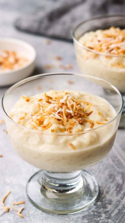Coconut RumChata Rice Pudding
