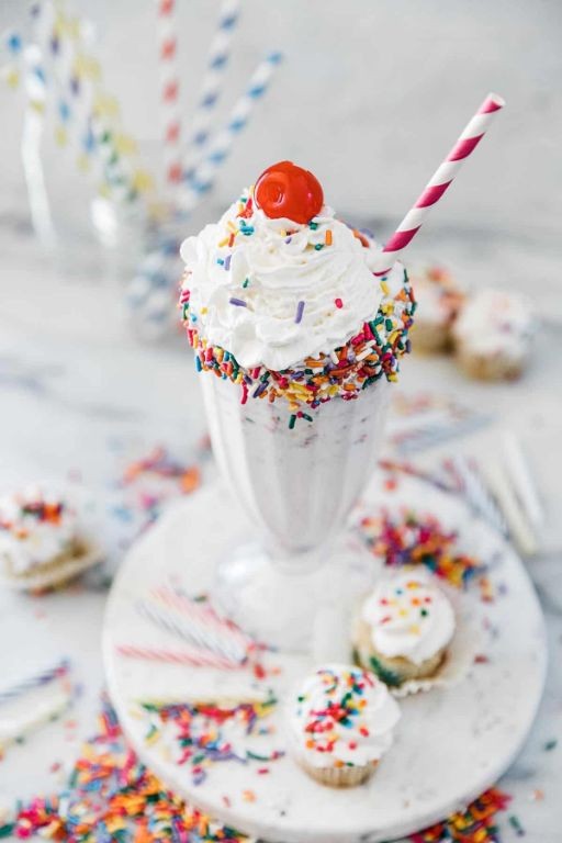 Cookies and Cream Birthday Cake Milkshake
