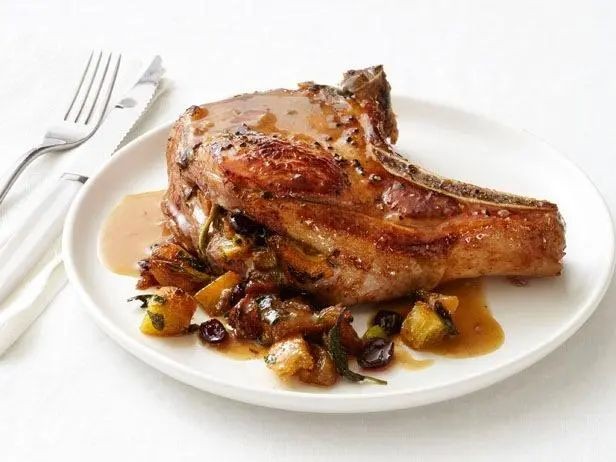 Cranberry Stuffed Pork Chops