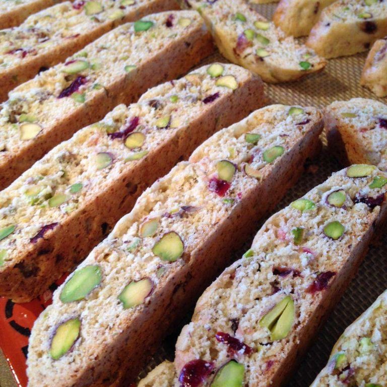 Cranberry and Pistachio Biscotti