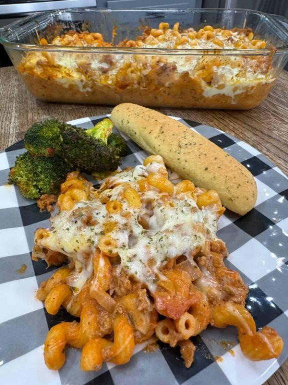Creamy Beef and Cheese Pasta Bake