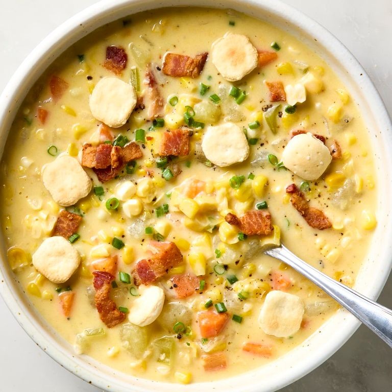 Creamy Corn Chowder Broth Soup