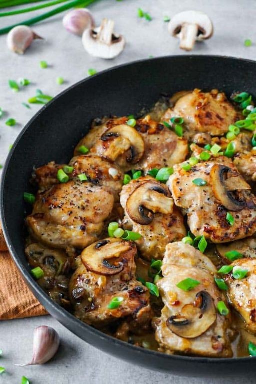 Creamy Mushroom Keto Chicken Legs
