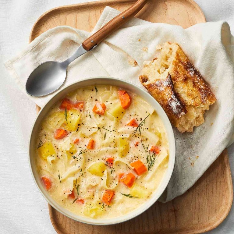 Creamy Napa Cabbage and Potato Soup