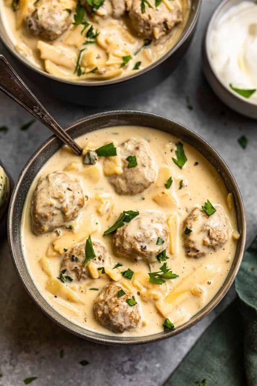 Creamy Swedish Meatball Soup