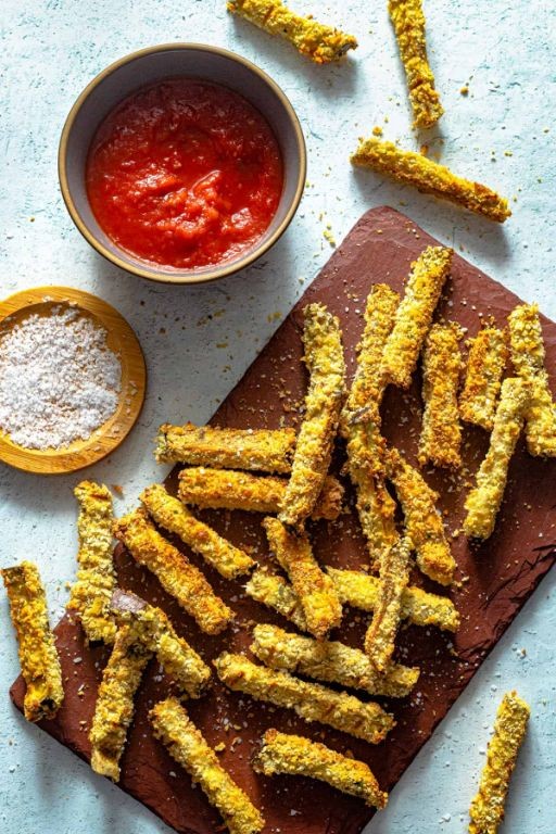 Crispy Air-Fried Mini Eggplant Fries