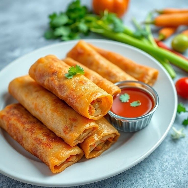 Crispy Mongo Lumpia with Sweet Chili Sauce