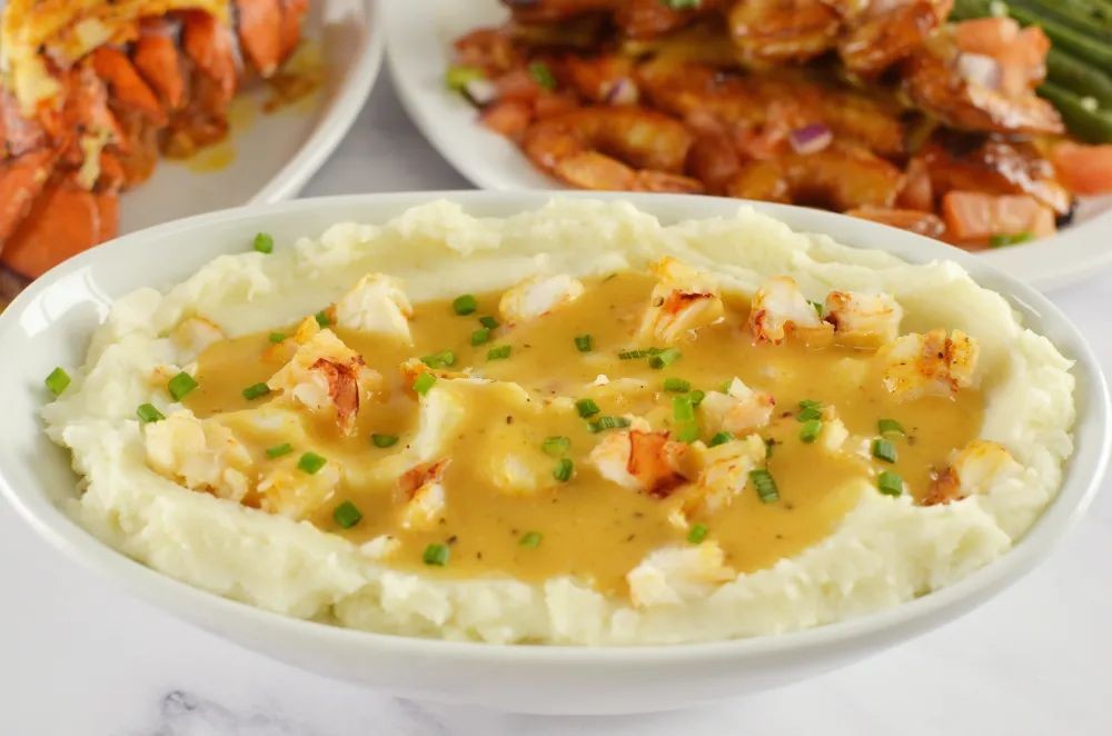 Crispy Shallot Topped Red Lobster Mashed Potatoes