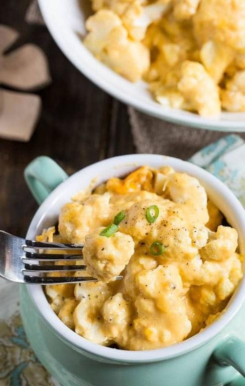 Crock Pot Cauliflower Mac and Cheese