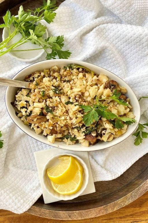 Crock Pot Cauliflower Rice Pilaf