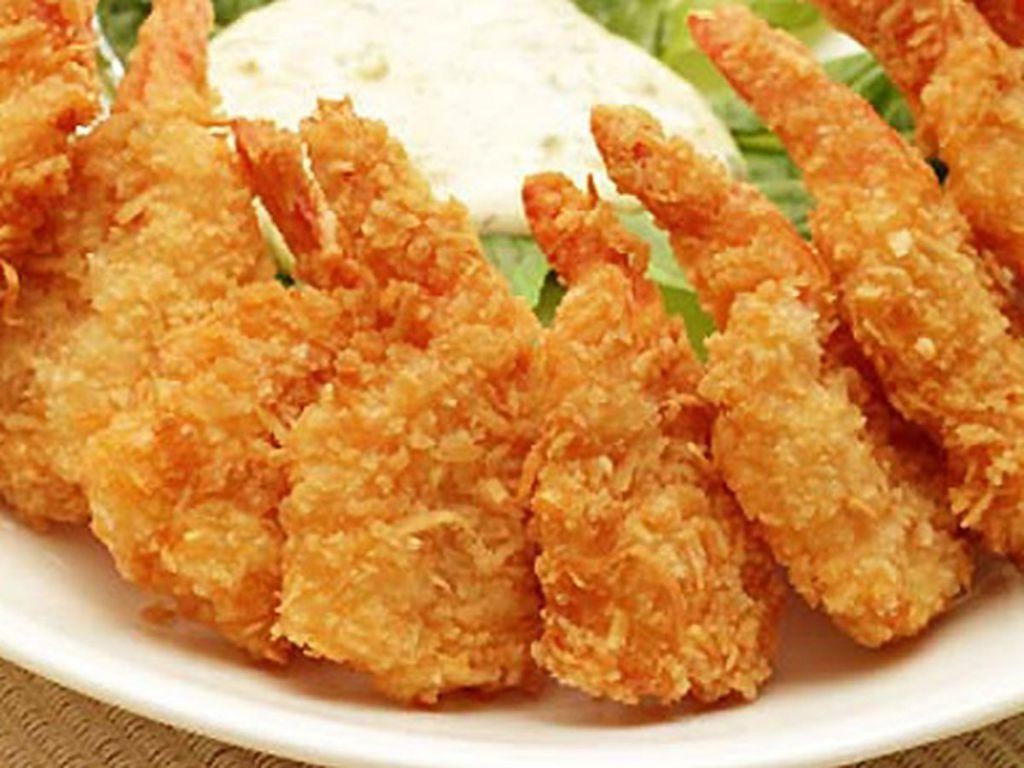 Crunchy Almond Breaded Shrimp with Honey Mustard