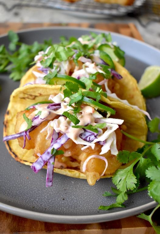 Crunchy Cornmeal-Battered Cod with Chipotle Mayo