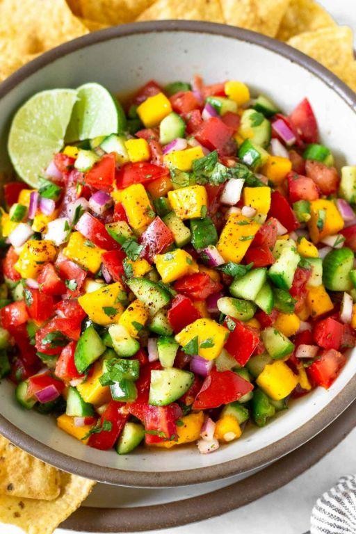 Cucumber and mango salsa